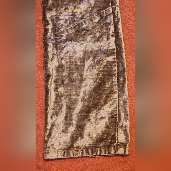 FREE PEOPLE Womens Crushed Velvet Ankle Straight Jean Pants Sz 25 Plum NWOT - Picture 7 of 7